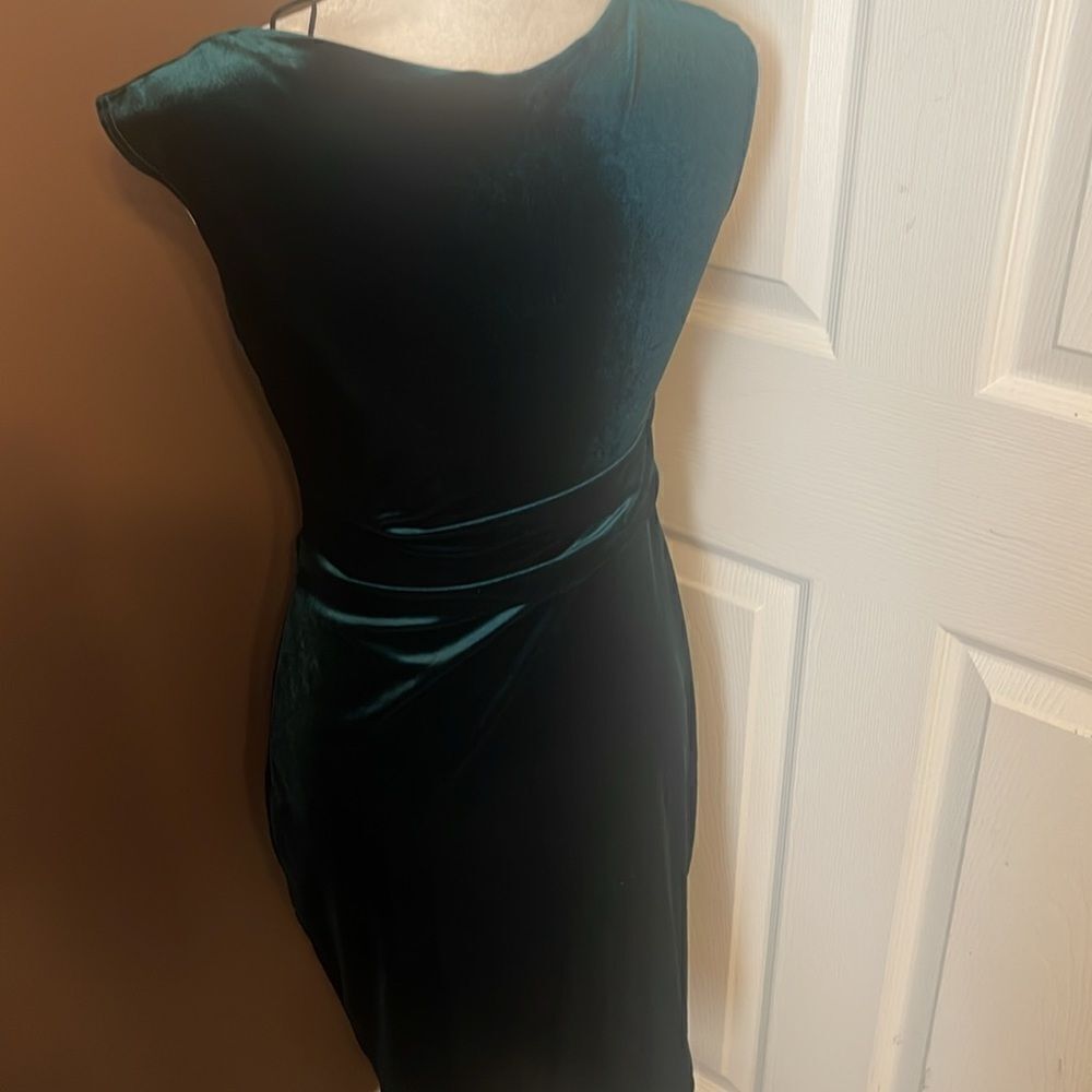 Tash+Sophie Cowl Shirred Velvet Mini Dress XSmall NWOT - Picture 5 of 9